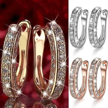 Delysia King Three-sided Earcuff Luxury Rhinestone Girls Clip on Earrings