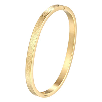 5cm Small Size Kids Bangle And 5.8cm Diameter Mother Bangle Stainless Steel High Quality Jewelry Gold Color Bracelet Wholesale