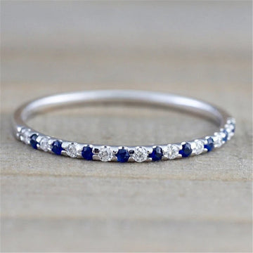 S925 Sterling Silver Real Natural Sapphire Ring Engagement Wedding Jewelry for Women Anillo Bizuteria Bijoux Jewellery Ring