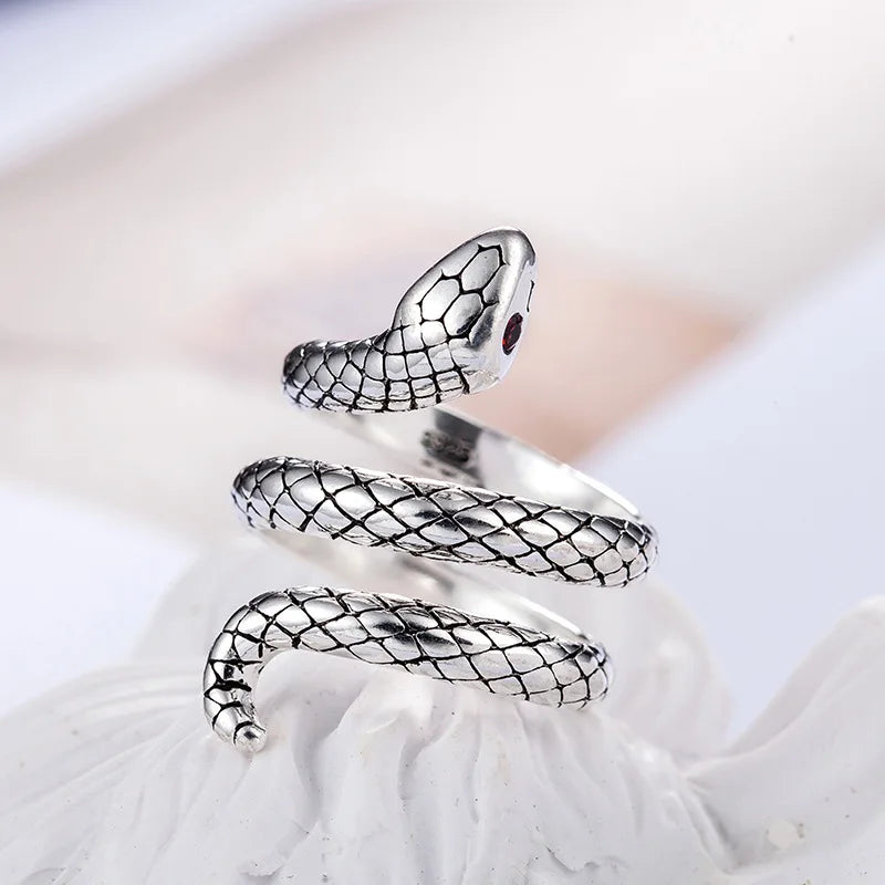 Sweet Snake Animal Thai Silver Ladies Finger Rings Promotion Jewelry Women Birthday Gift Drop Shipping No Fade