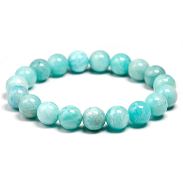 AAA Natural Amazonite Stone Bead Bracelets Women Men Jewelry Gemstones Bracelet Christmas for Girls Lucky Gift Drop Shipping