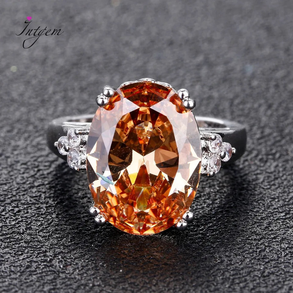 High Quality 925 Silver Gemstone Rings for Women Wedding Anniversary Party Christmas Gift  Jewelry Wedding Party Ring Wholesale