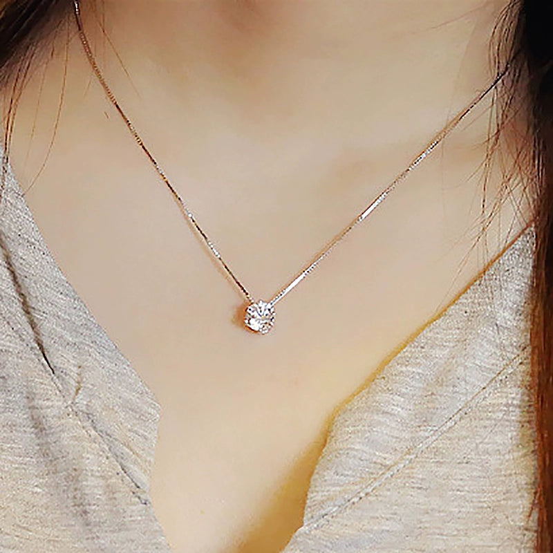 Valentine's Day Female Pendant Accessible Luxury Chinese Valentine's Day Gift Single Diamond