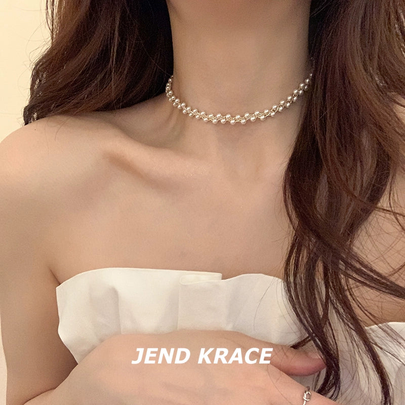 Accessible Luxury French Double Layer Women's Best Selling Niche Style Pearl Necklace