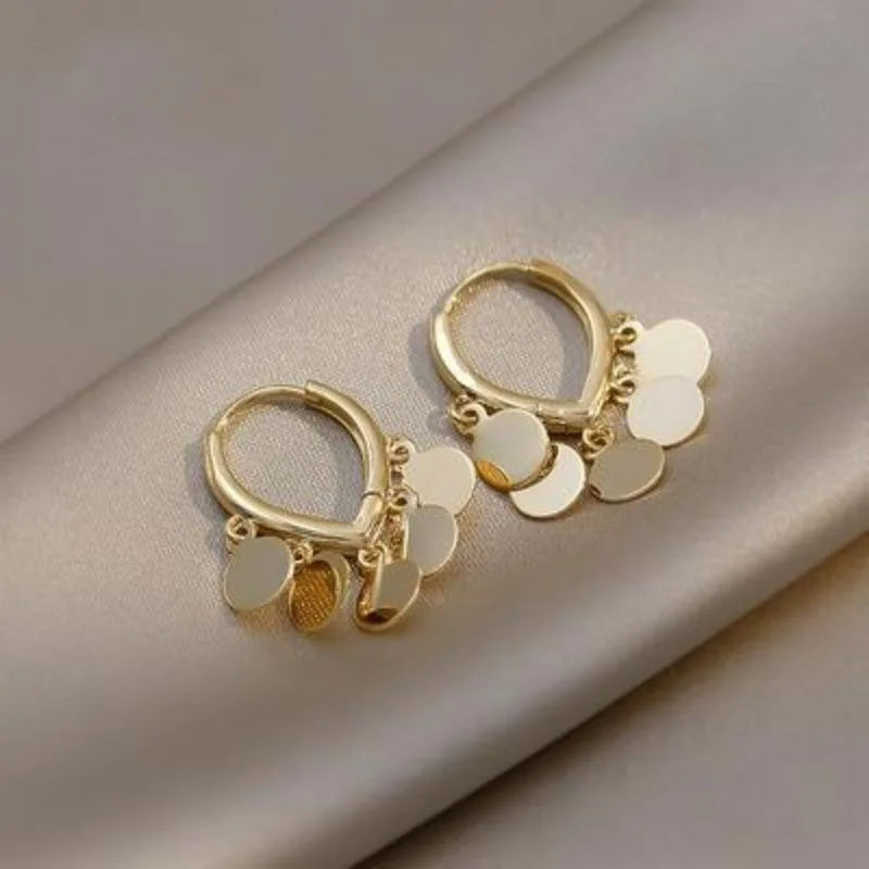 2022 New Trendy Metal Round Hoop Earrings For Women Temperament Design Bohemia Earrings Female Jewelry Birthday Gift