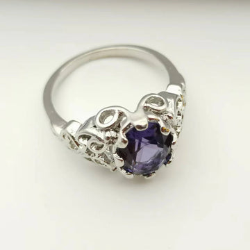 In 2024, fashionable, affordable, minimalist, purple gemstones, jewelry, versatile, men's, women's, gifts, love, charming rings