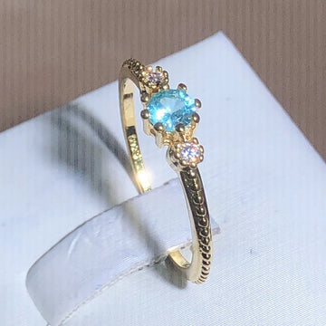 Japanese Luxury Jewelry Gemstone Simple Tail Ring Finely Crafted Women's 925 Stamp Micro Zirconia Ring Party Birthday Gift