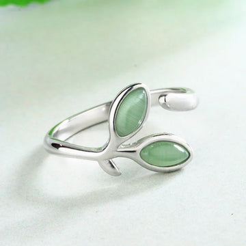 925 Sterling Silver Foliage Adjustable Rings For Women Girls Wedding Luxury Quality Jewelry Accessories Wholesale Jewellery