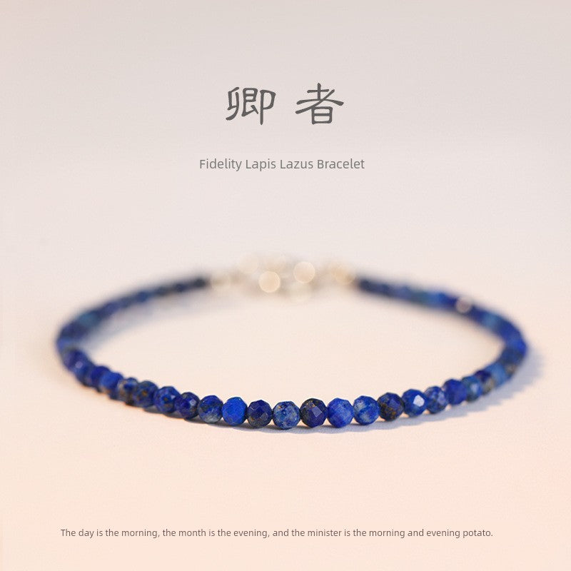 Jewelry 3mm Extremely Fine Natural Crystal Female Lapis Lazuli