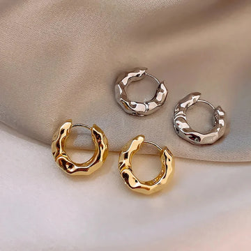 Mariasz Minimalist New Hot Sell Trendy Plated Gold Color Circle Earrings for Women Ear Hoop Earring Classic Jewelry