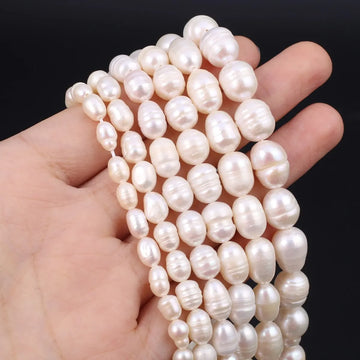 Rice Beads A Quality Natural Freshwater Pearls 5-6mm Loose Spacer Beads for Jewelry Making Supplies DIY Women Necklace Bracelet