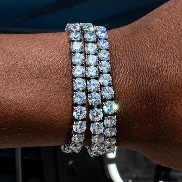 Men' Bracelets Homme Iced Out Cubic Zirconia Tennis Bracelet For Men Trendy HipHop Zirconia Gold Color Chain On The Hand Jewelry