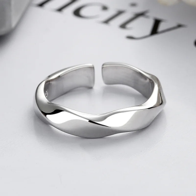 Boho New Twisted Shape Simple Fashion Size Adjustable Ring